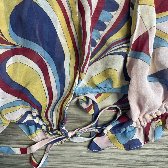 Vintage Claudia Paisley Sheer Crop Top - Picture 4 of 10